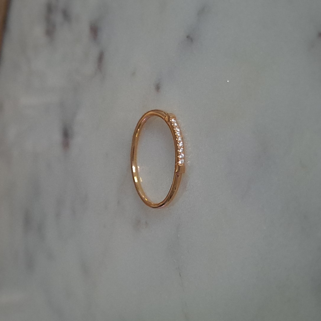 Bony Levy 18k Rose Gold Diamond Stacking Ring